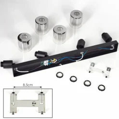 Plafonnier Leteque Noir, 4 lumières