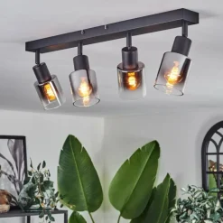 Plafonnier Leteque Noir, 4 lumières