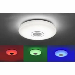 Plafonnier Leuchten Direkt PELVO LED Blanc, 1 lumière, Télécommandes, Changeur de couleurs