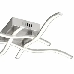 Plafonnier Leuchten Direkt WAVE LED Acier inoxydable, 4 lumières