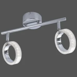 Plafonnier Leuchten Direkt ANGELO LED Chrome, 2 lumières