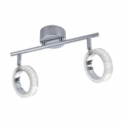 Plafonnier Leuchten Direkt ANGELO LED Chrome, 2 lumières