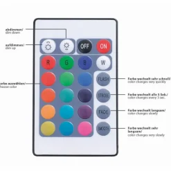 Plafonnier Leuchten Direkt MIKO LED Chrome, 4 lumières, Télécommandes, Changeur de couleurs