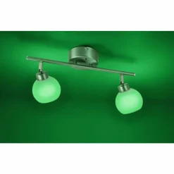 Plafonnier Leuchten Direkt LOLA-LOTTA LED Acier inoxydable, 2 lumières, Télécommandes, Changeur de couleurs