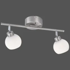 Plafonnier Leuchten Direkt LOLA-LOTTA LED Acier inoxydable, 2 lumières, Télécommandes, Changeur de couleurs