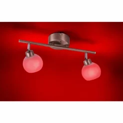 Plafonnier Leuchten Direkt LOLA-LOTTA LED Acier inoxydable, 2 lumières, Télécommandes, Changeur de couleurs