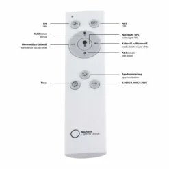 Plafonnier Leuchten Direkt JONAS LED Blanc, 1 lumière, Télécommandes