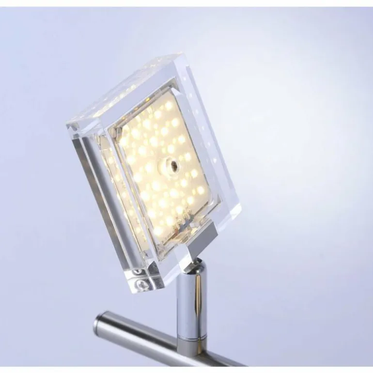 Plafonnier Leuchten Direkt Tony LED Chrome, Nickel mat, 4 lumières