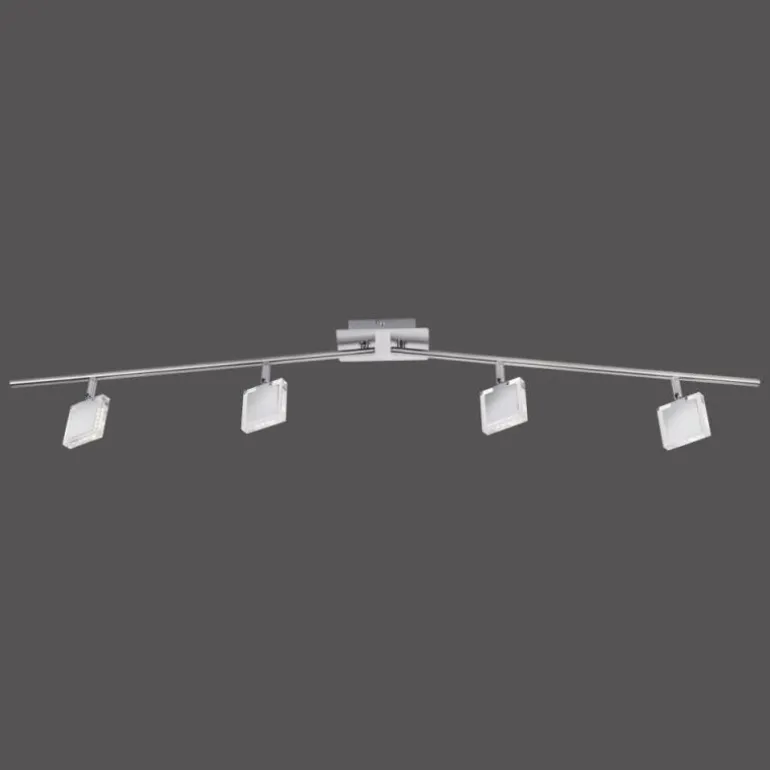 Plafonnier Leuchten Direkt Tony LED Chrome, Nickel mat, 4 lumières