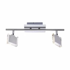 Plafonnier Leuchten Direkt Tony LED Chrome, Nickel mat, 2 lumières