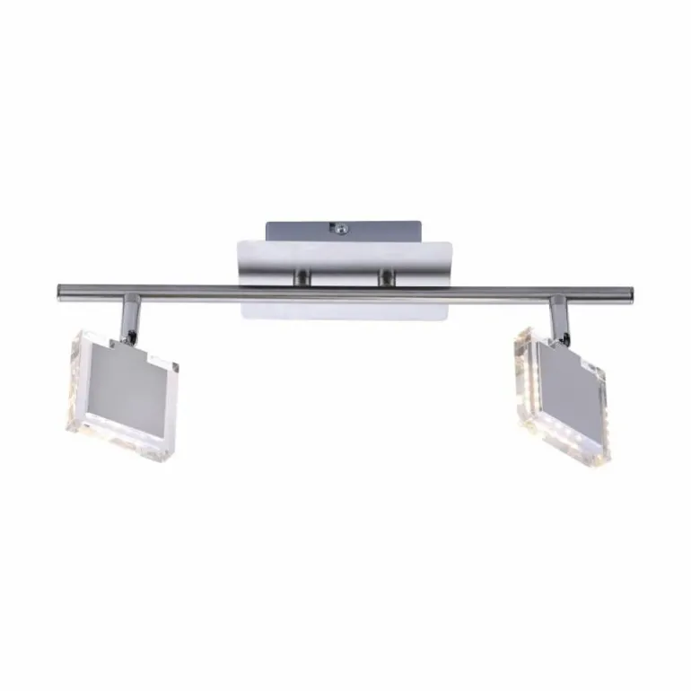 Plafonnier Leuchten Direkt Tony LED Chrome, Nickel mat, 2 lumières