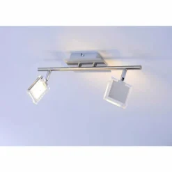 Plafonnier Leuchten Direkt Tony LED Chrome, Nickel mat, 2 lumières