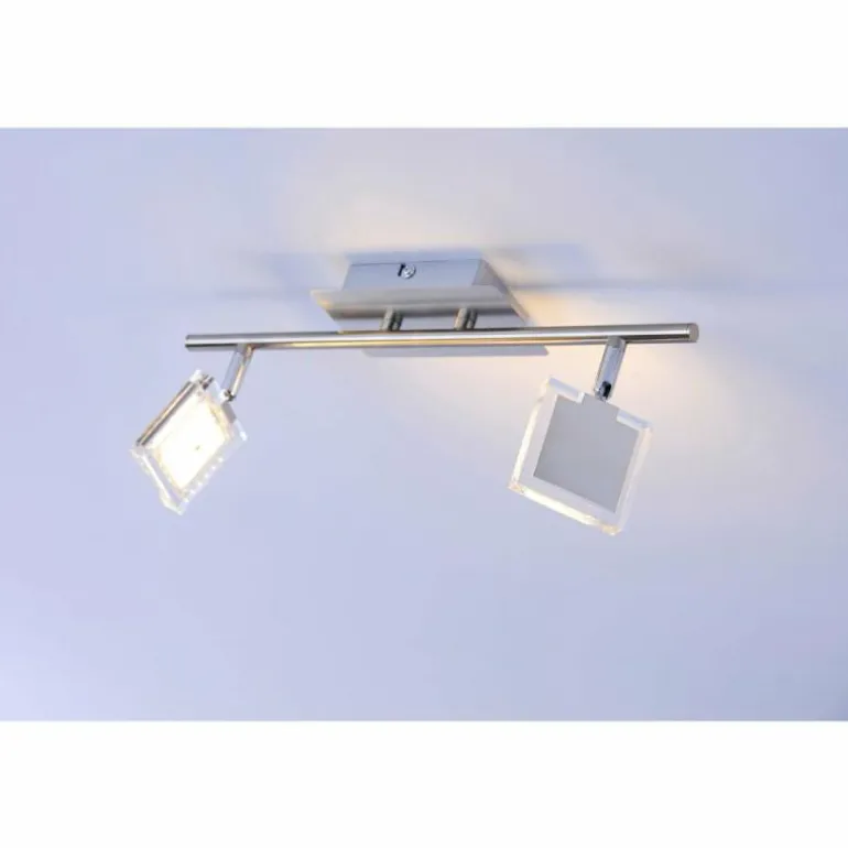 Plafonnier Leuchten Direkt Tony LED Chrome, Nickel mat, 2 lumières