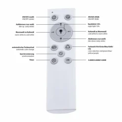 Plafonnier Leuchten Direkt Luisa LED Blanc, 2 lumières, Télécommandes, Changeur de couleurs