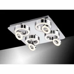 Plafonnier Leuchten Direkt Tim LED Chrome, 8 lumières
