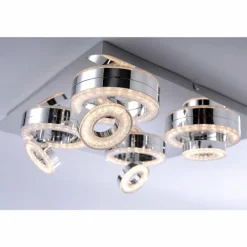 Plafonnier Leuchten Direkt Tim LED Chrome, 8 lumières