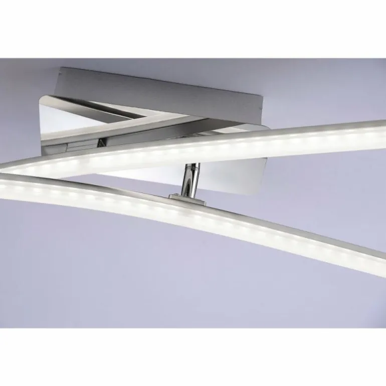 Plafonnier Leuchten Direkt Simon LED Chrome, 2 lumières