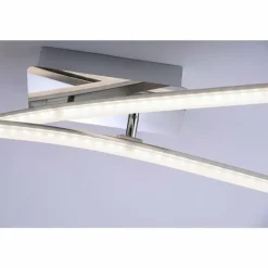 Plafonnier Leuchten Direkt Simon LED Chrome, 2 lumières