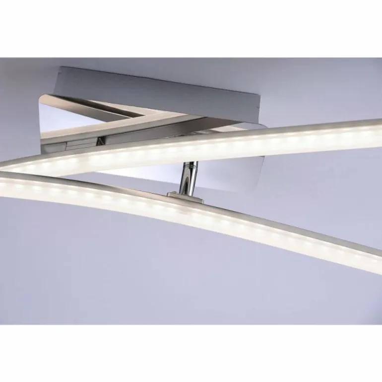 Plafonnier Leuchten Direkt Simon LED Chrome, 2 lumières