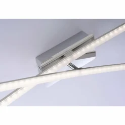 Plafonnier Leuchten Direkt Simon LED Chrome, 2 lumières