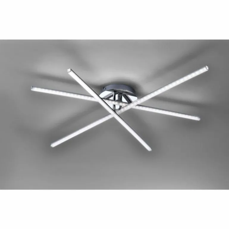 Plafonnier Leuchten Direkt Simon LED Chrome, 3 lumières