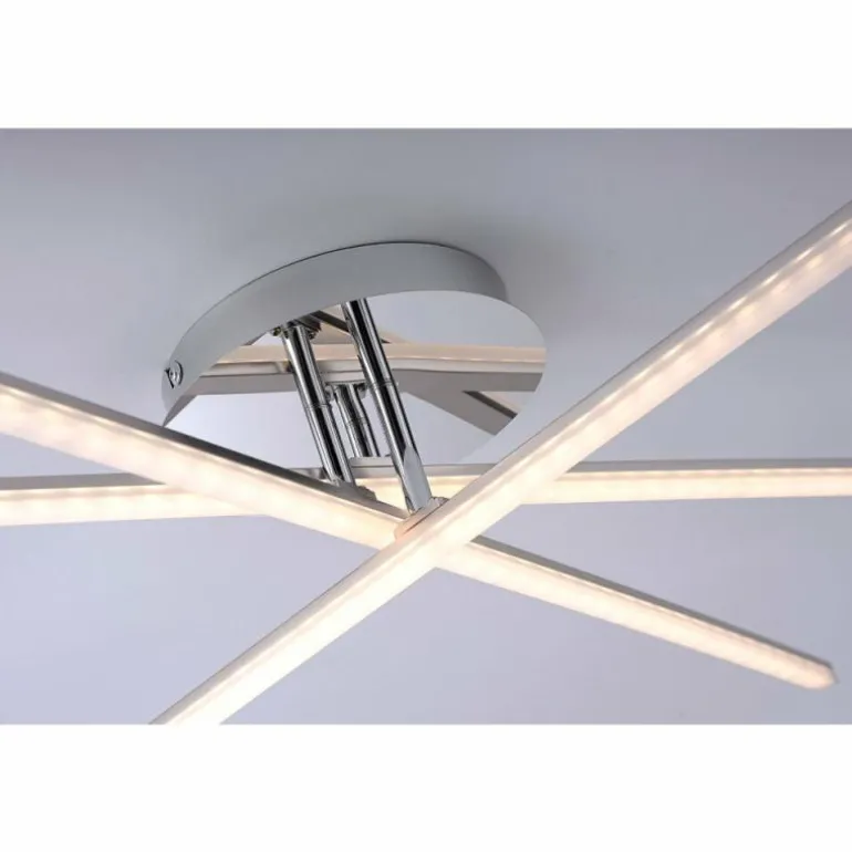 Plafonnier Leuchten Direkt Simon LED Chrome, 3 lumières