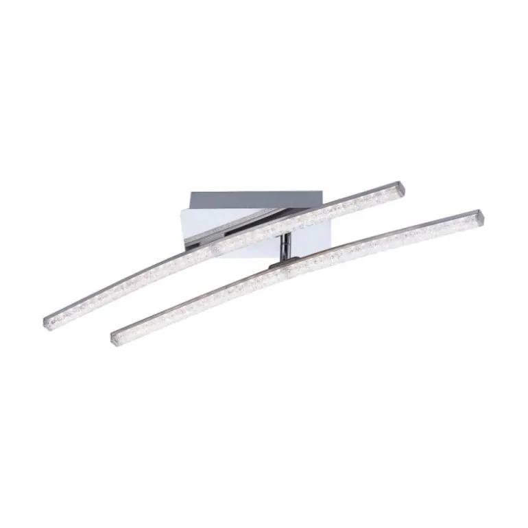 Plafonnier Leuchten Direkt Simon LED Chrome, 2 lumières