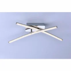 Plafonnier Leuchten Direkt Simon LED Chrome, 2 lumières