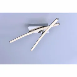 Plafonnier Leuchten Direkt Simon LED Chrome, 2 lumières