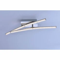 Plafonnier Leuchten Direkt Simon LED Chrome, 2 lumières