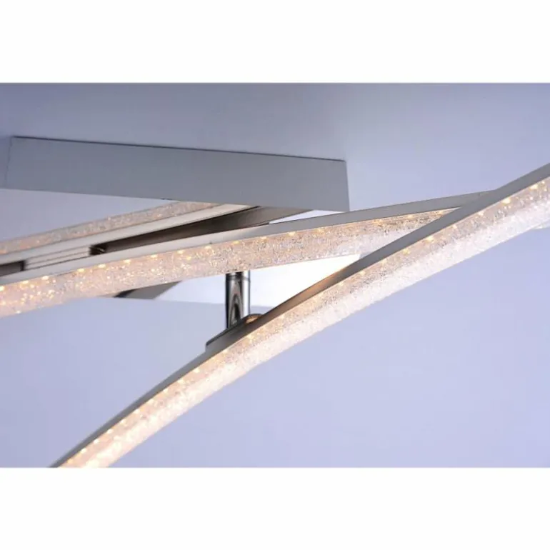 Plafonnier Leuchten Direkt Simon LED Chrome, 2 lumières