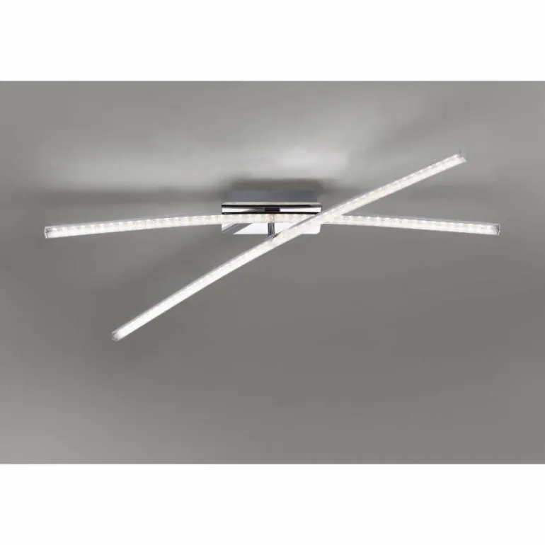 Plafonnier Leuchten Direkt Simon LED Chrome, 2 lumières