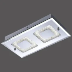 Plafonnier Leuchten Direkt LISA LED Chrome, 2 lumières