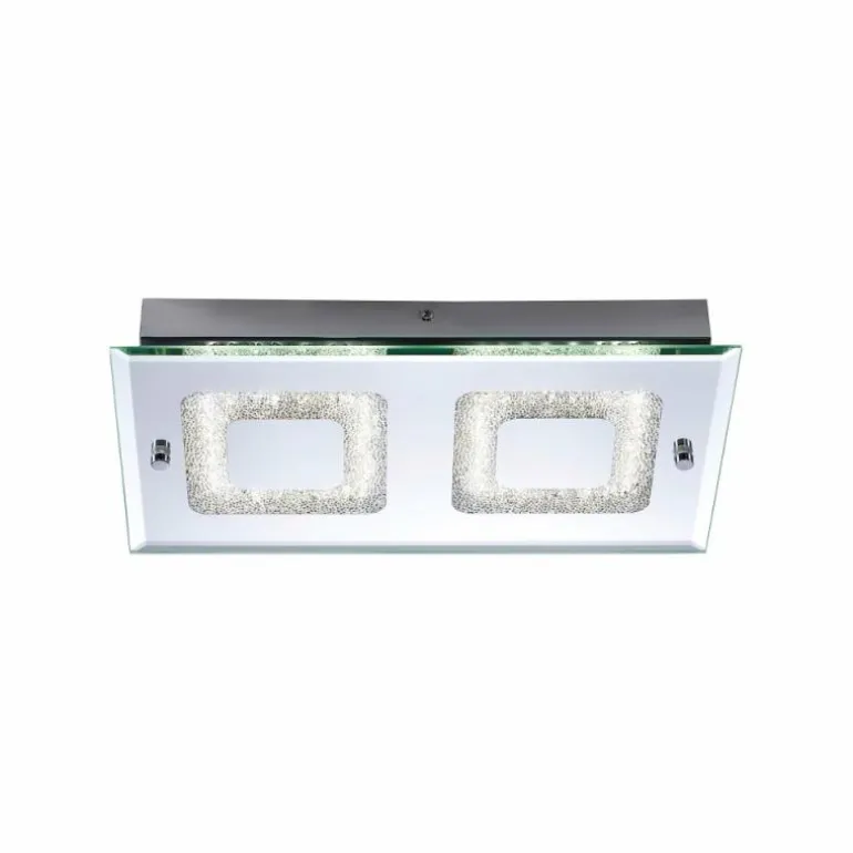Plafonnier Leuchten Direkt LISA LED Chrome, 2 lumières