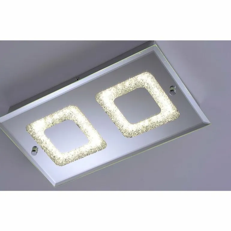 Plafonnier Leuchten Direkt LISA LED Chrome, 2 lumières