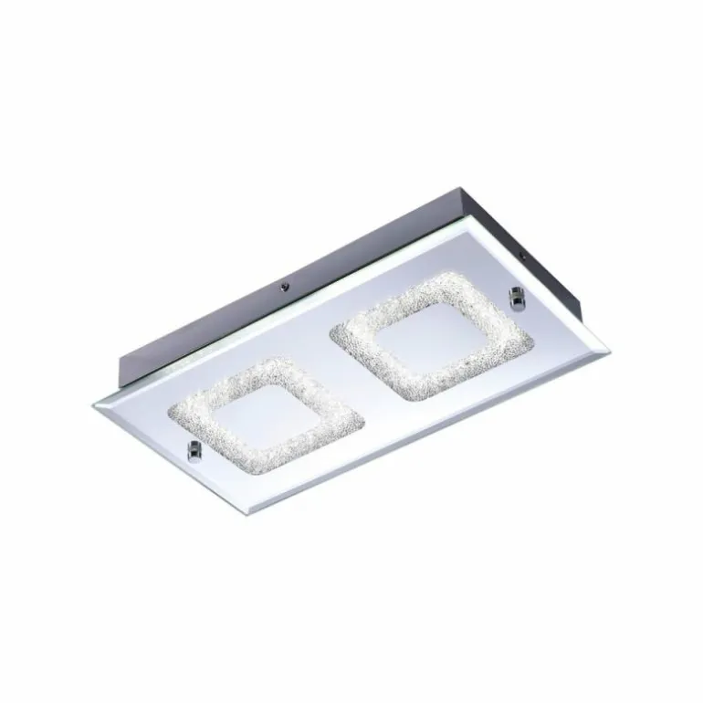 Plafonnier Leuchten Direkt LISA LED Chrome, 2 lumières