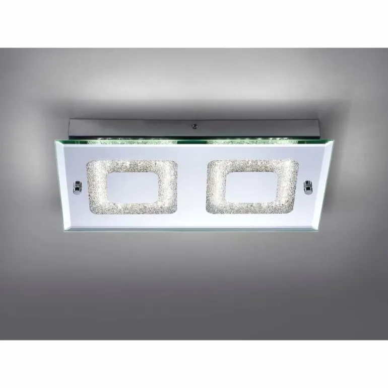 Plafonnier Leuchten Direkt LISA LED Chrome, 2 lumières