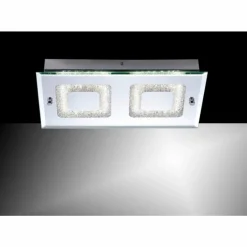 Plafonnier Leuchten Direkt LISA LED Chrome, 2 lumières