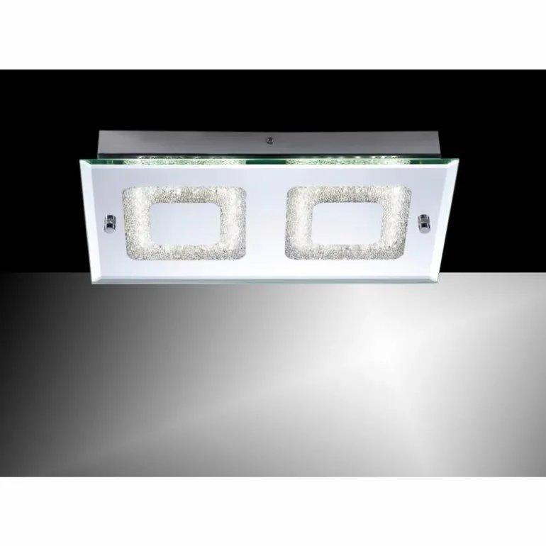 Plafonnier Leuchten Direkt LISA LED Chrome, 2 lumières