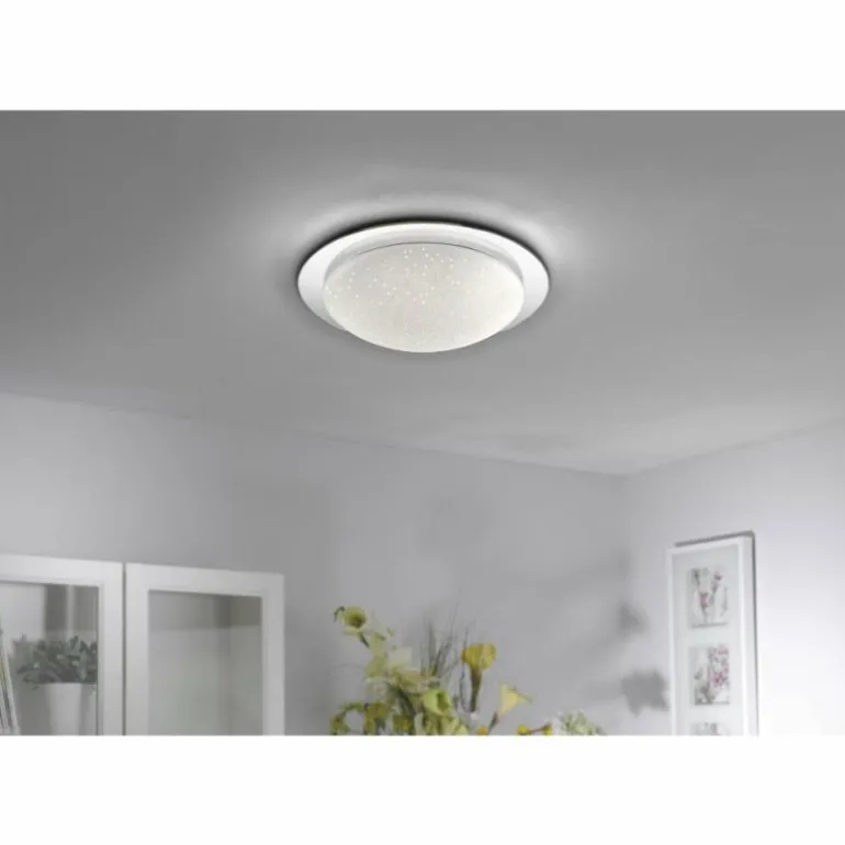 Plafonnier Leuchten Direkt SKYLER LED Chrome, 1 lumière