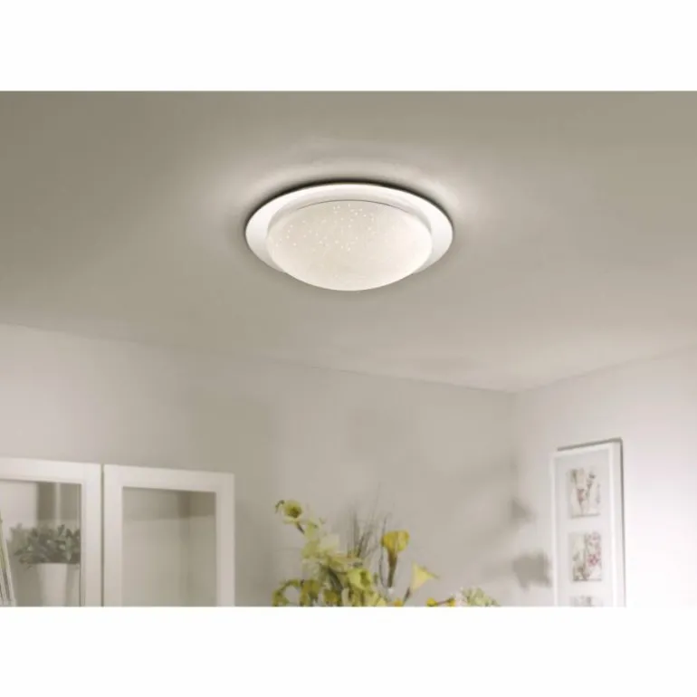 Plafonnier Leuchten Direkt SKYLER LED Chrome, 1 lumière