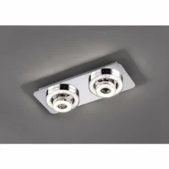 Plafonnier Leuchten Direkt TIM LED Chrome, 2 lumières