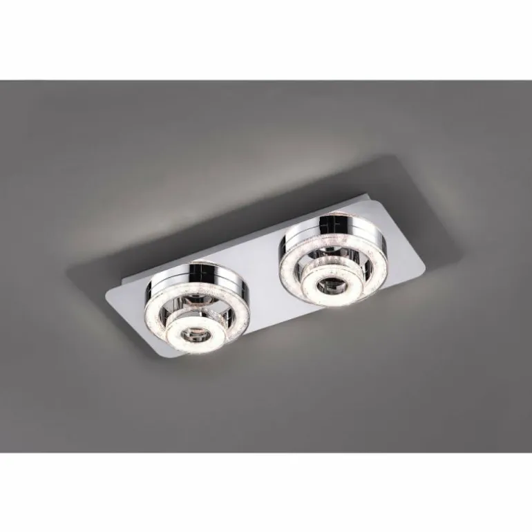Plafonnier Leuchten Direkt TIM LED Chrome, 2 lumières