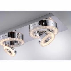 Plafonnier Leuchten Direkt TIM LED Chrome, 2 lumières