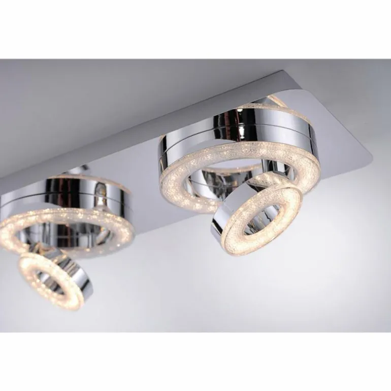 Plafonnier Leuchten Direkt TIM LED Chrome, 2 lumières