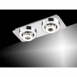 Plafonnier Leuchten Direkt TIM LED Chrome, 2 lumières