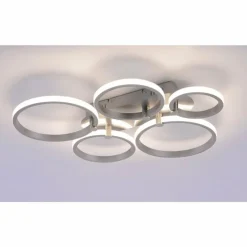 Plafonnier Leuchten Direkt Johanna LED Acier inoxydable, 5 lumières