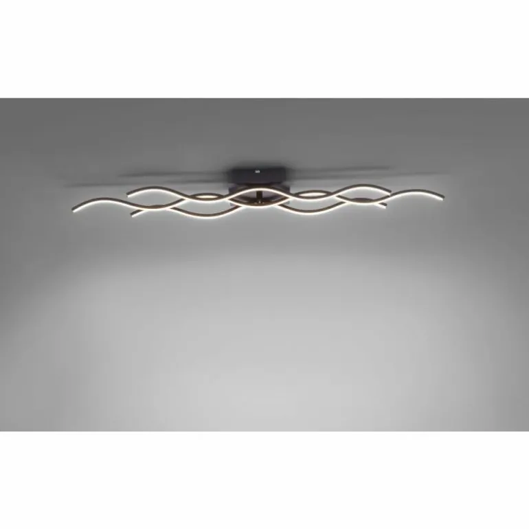 Plafonnier Leuchten Direkt Wave LED Noir, 3 lumières