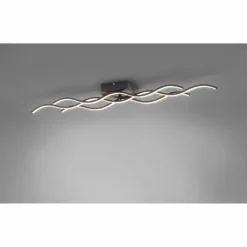 Plafonnier Leuchten Direkt Wave LED Noir, 3 lumières