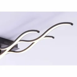 Plafonnier Leuchten Direkt Wave LED Noir, 3 lumières